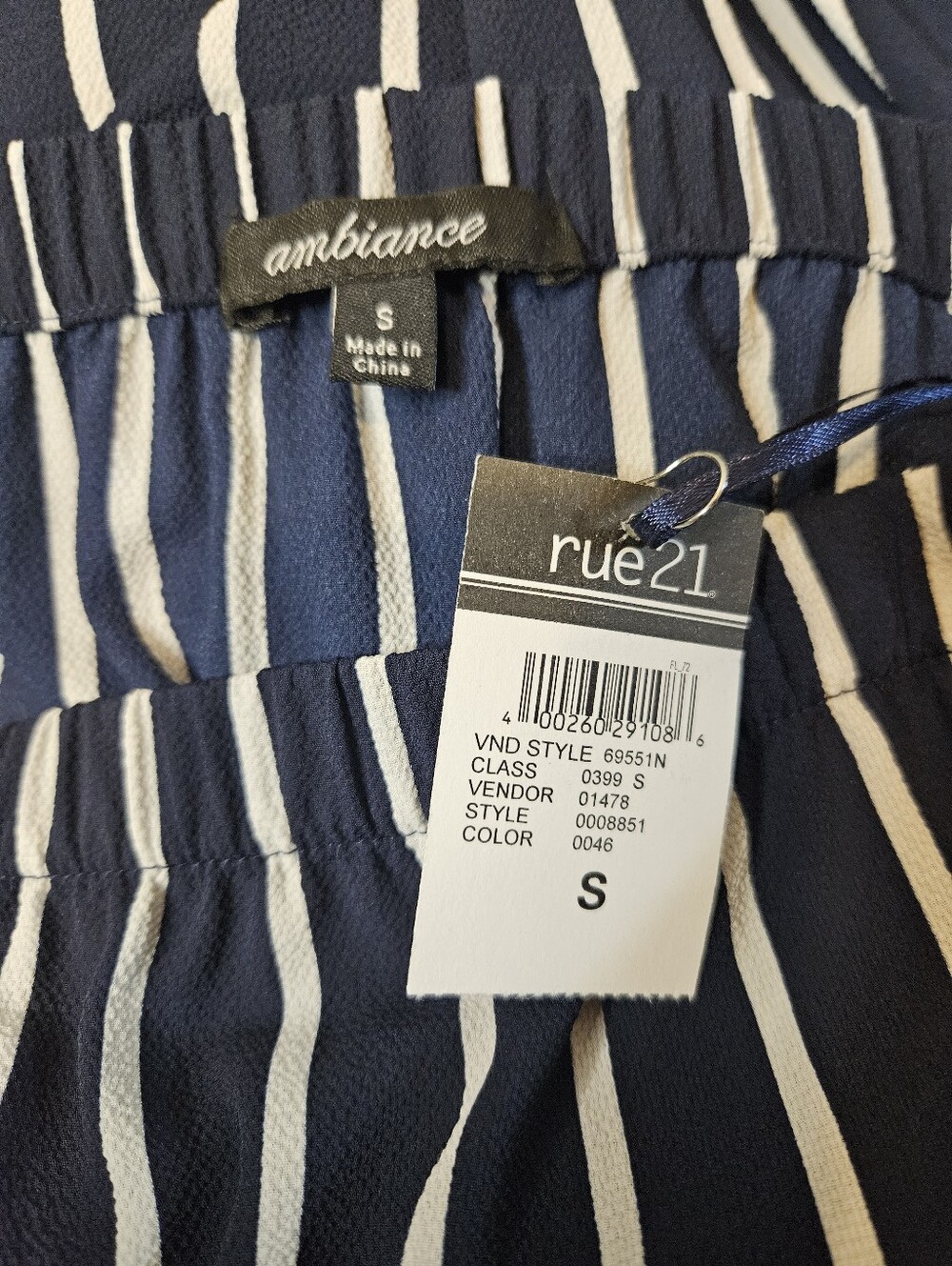 RUE21 NWT Striped Wide Leg Strapless Jumpsuit Small - Picture 11 of 13